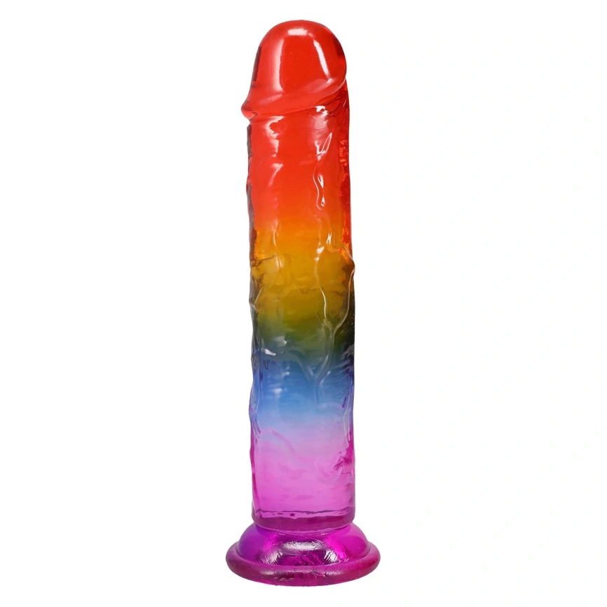 Дилдо Doc Johnson Crystal Jellies - 8.5 Inch Сlassic Dong - Rainbow фото 3