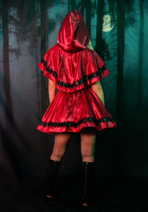 Эротический костюм Красной шапочки Leg Avenue Gothic Red Riding Hood S, платье, накидка фото 10