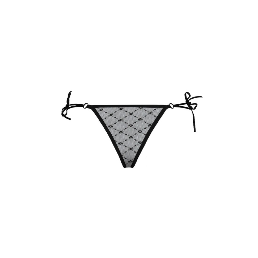 Трусики на зав'язочках з боків Passion Exclusive ZITA THONG XXL/XXXL, black фото 6