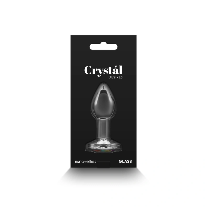 Стеклянная анальная пробка NS Novelties Crystal - Desires - Rainbow Gem - Small фото 4