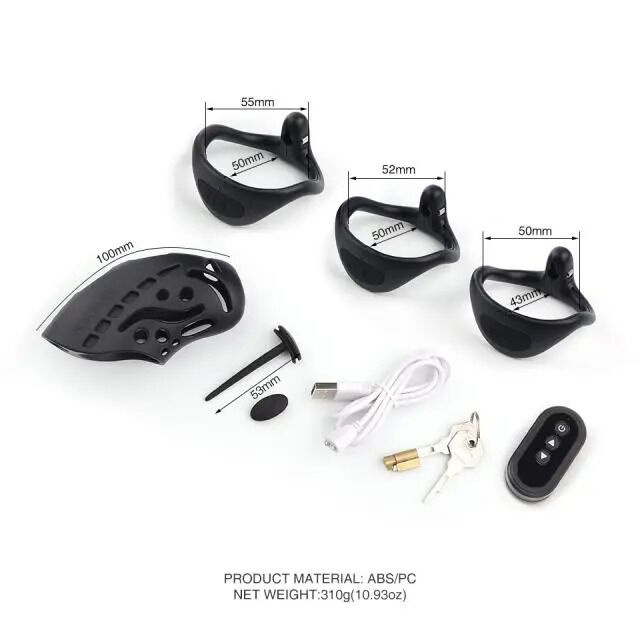Клітка для члена з електростимуляцією LOCKINK SEVANDA Nautilus Estim Chastity Cage фото 8