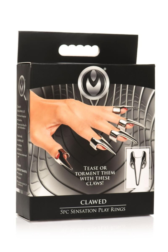Набір кілець з кігтями Master Series Five-Piece Sensation Claw Rings - Silver фото 9