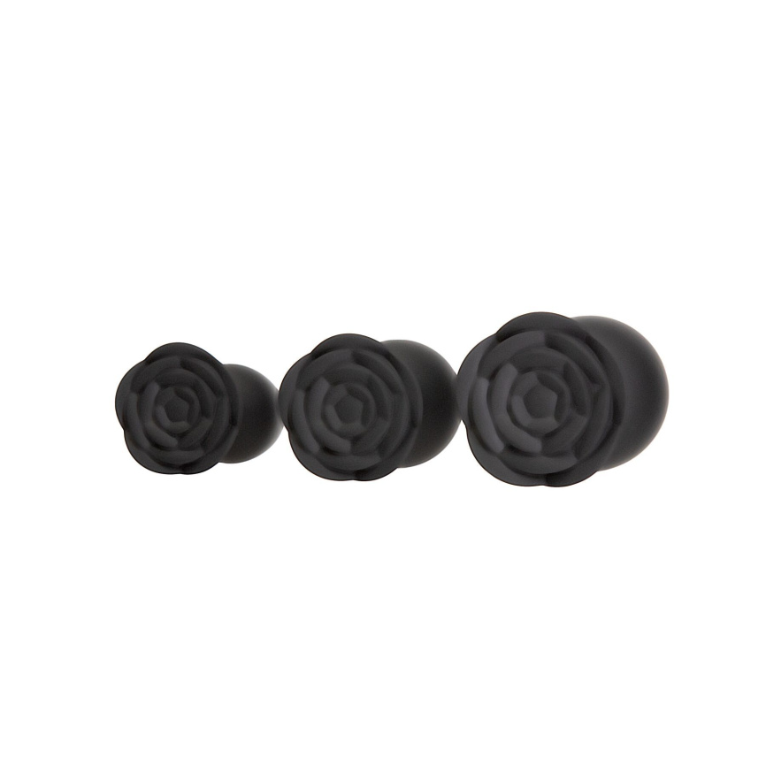 Набір силіконових анальних пробок BMS Roses Til’ Dawn Silicone Anal Plug Kit (пошкоджене паковання!!!) фото 4