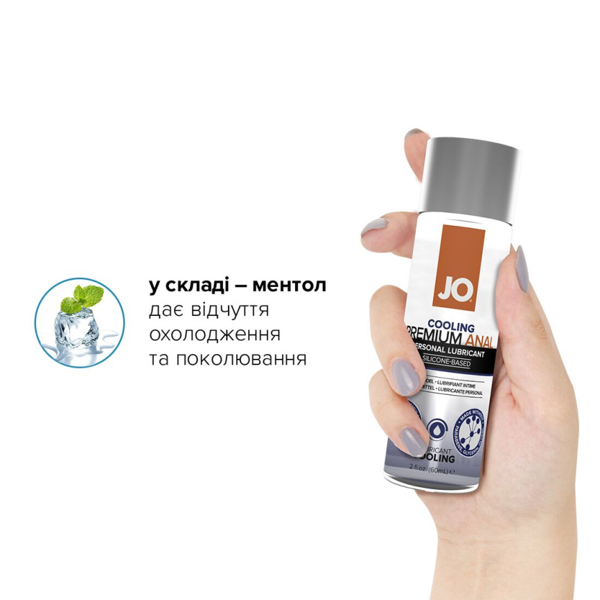 Анальна змазка на силіконовій основі JO ANAL PREMIUM — COOLING (60 мл) фото 4