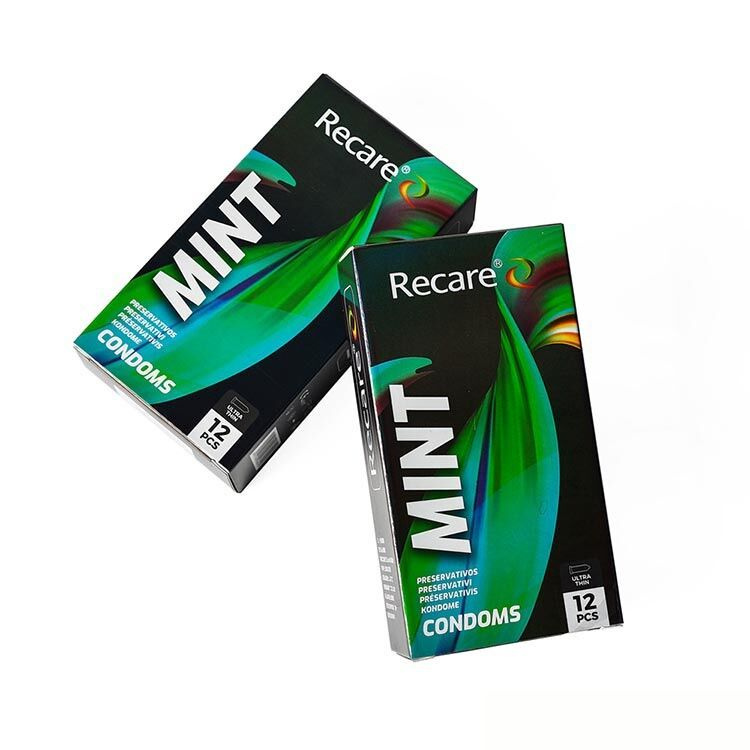 Презервативи Holographic Recare Ultra Thin Mint Condoms 12шт, ультратонкі, аромат: м'ята фото 3