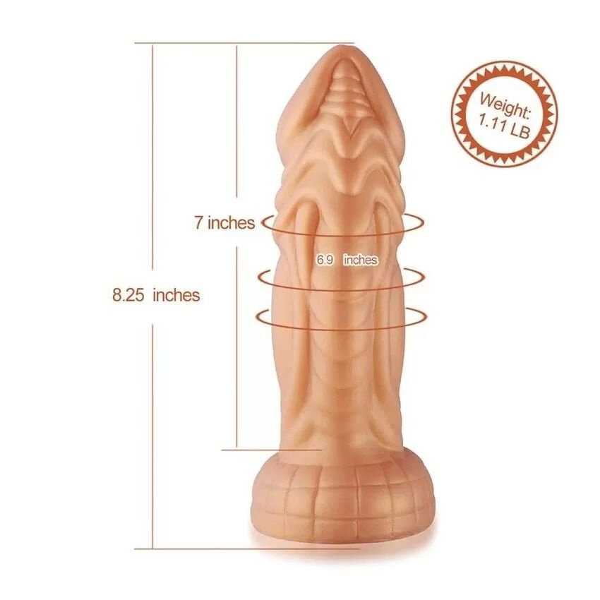Фалоімітатор для секс-машин Hismith Slightly Curved Silicone Dildo Monster Series, кріплення KlicLok фото 2