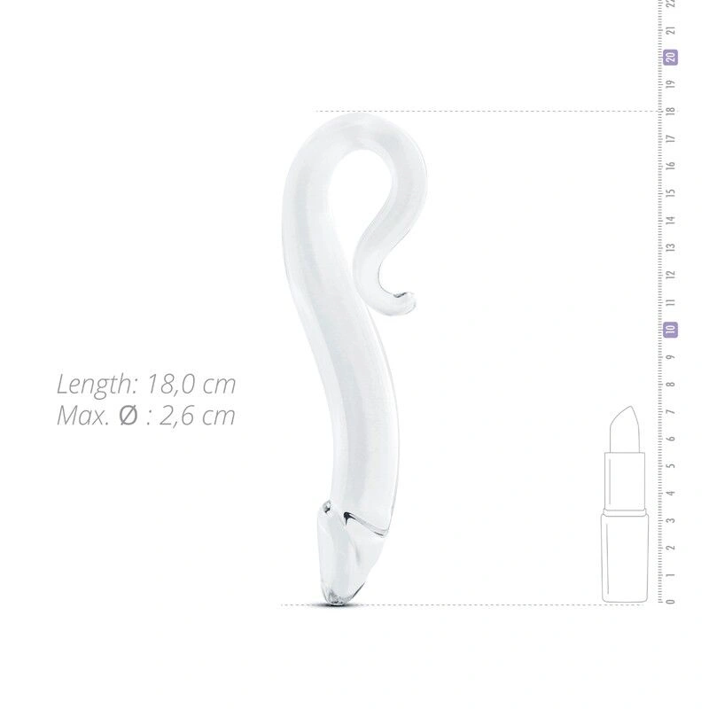 Скляний дилдо Gildo Glass Dildo No. 21, реалістична головка фото 2