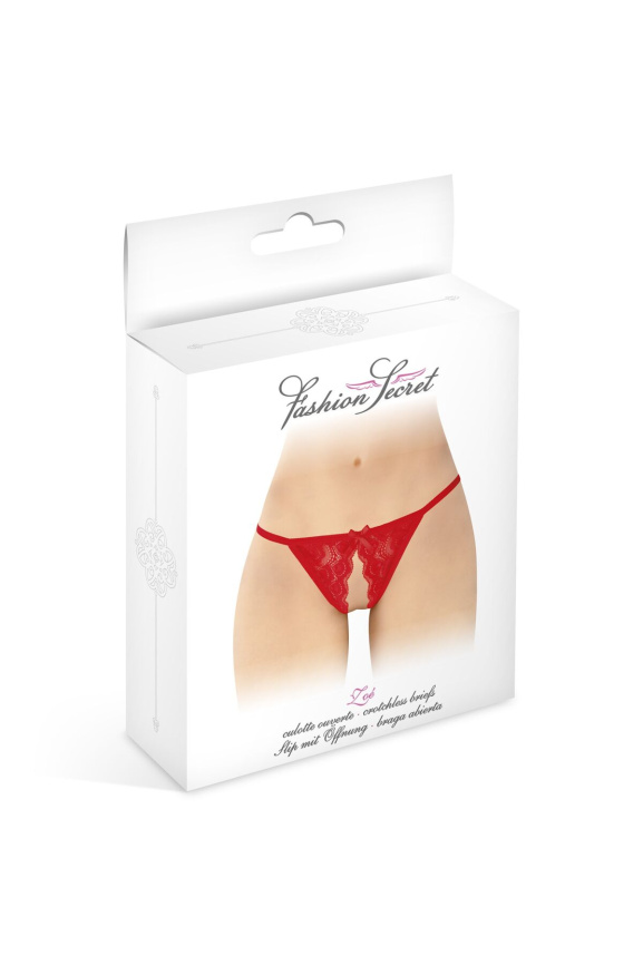 Мереживні трусики з доступом Fashion Secret Zoe Red, з бантиком фото 3