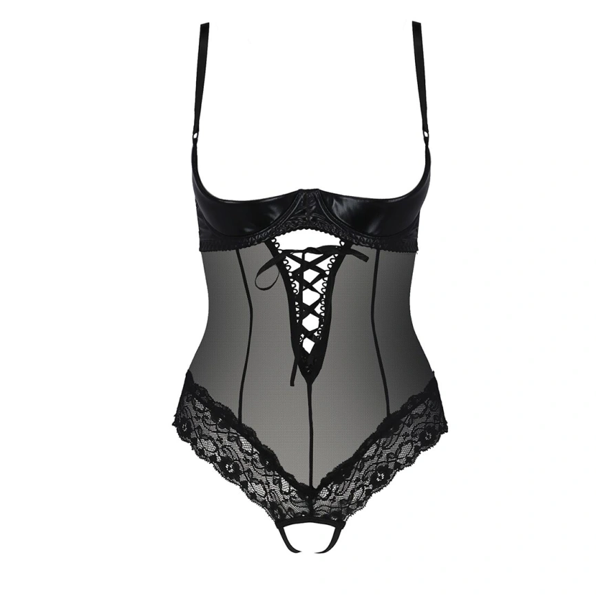 Боди с открытой грудью Passion Exclusive NORTH BODY XXL/XXXL, black фото 6