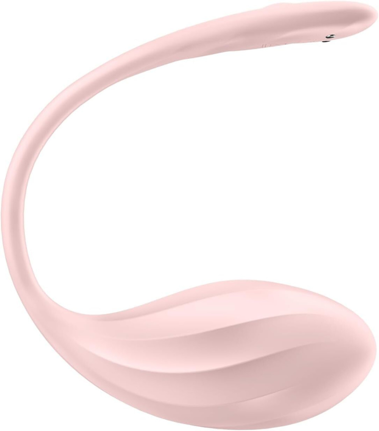 Смарт-віброяйце Satisfyer Ribbed Petal Connect App Rose, керування зі смартфона, пульт ДК фото 3