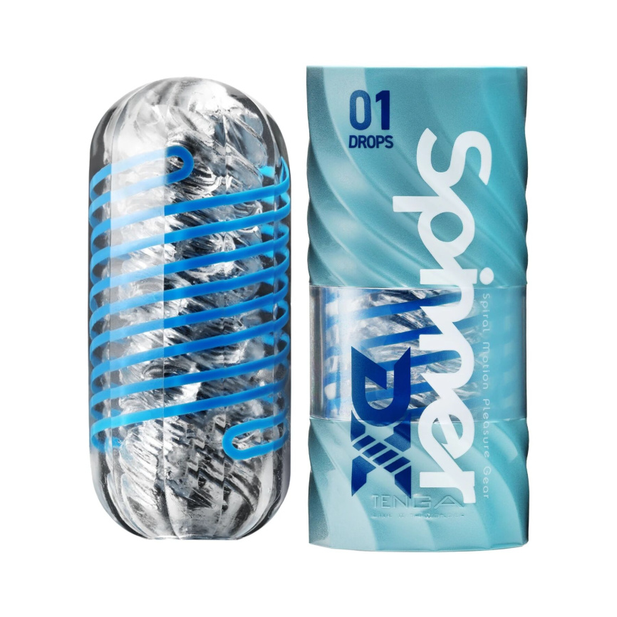 Мастурбатор Tenga Spinner DX 01 Drops, з пружною стимулювальною спіраллю всередині, ніжний вплив фото 1