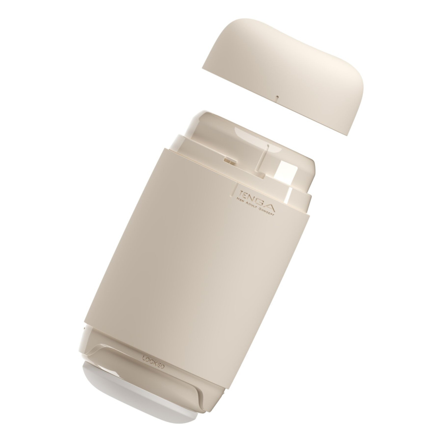 Мастурбатор TENGA PUFFY LATTE BROWN, ультрам’який матеріал, багаторазовий, наскрізний фото 3