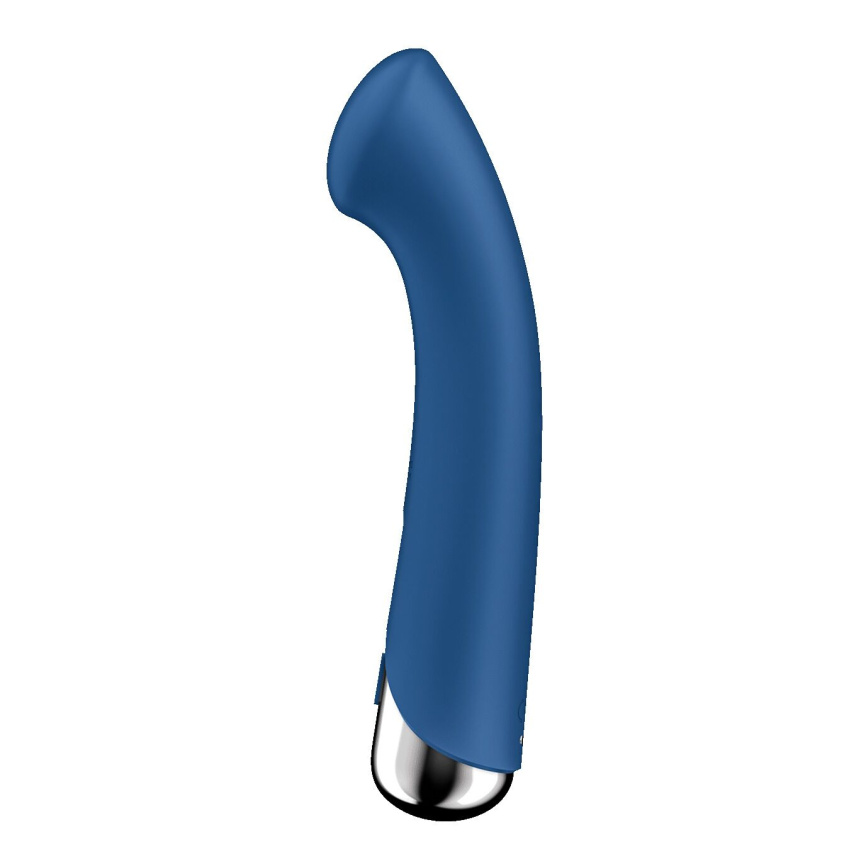 Вібратор з ротацією Satisfyer Spinning G-Spot 1 Blue, плоский майданчик для стимуляції точки G фото 3