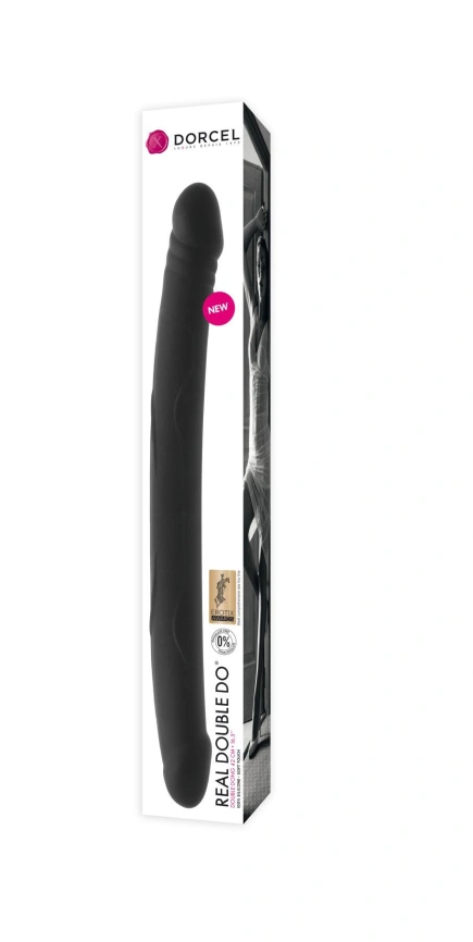 Фаллоимитатор двусторонний Dorcel Real Double Do Black, диаметр 4см, длина 42см фото 2