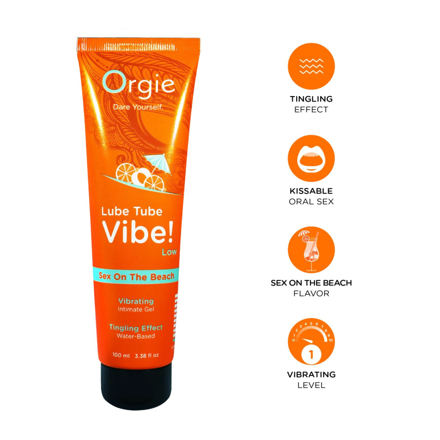 Вібролубрикант Orgie Lube Tube Vibe! Sex On The Beach 100 мл фото 3