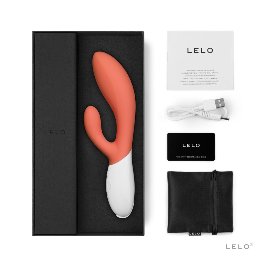 Вібратор-кролик LELO Ina 3 Coral, 10 режимів вібрації, потужний мотор фото 2