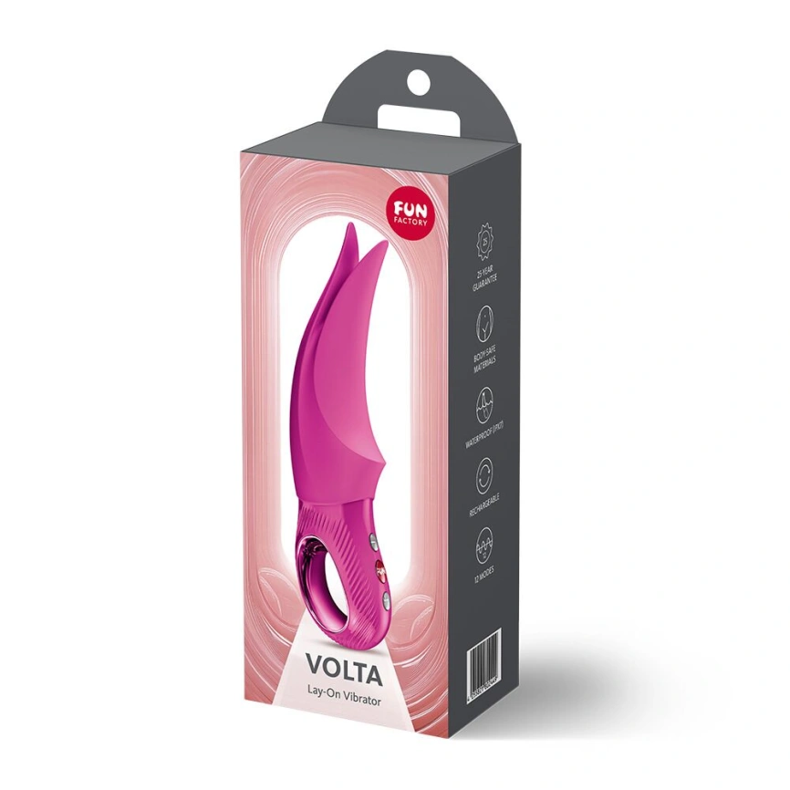 Вибратор для клитора Fun Factory VOLTA Magenta, гибкий двойной кончик фото 9