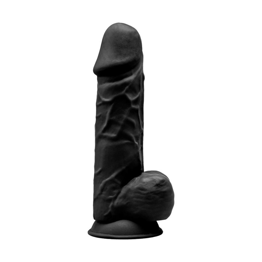 Фалоімітатор SilexD Norman Black (MODEL 4 size 8.5in), двошаровий, силікон + Silexpan, діаметр 5 см фото 1