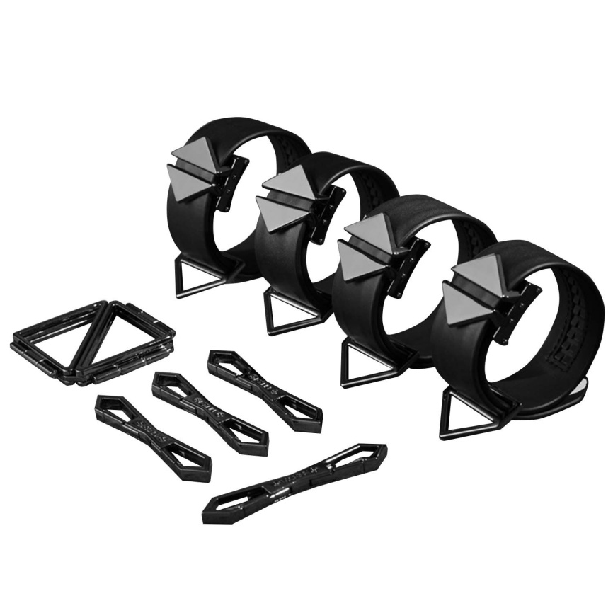 Набір фіксаторів для рук та ніг LOCKINK Hogtie Set, чорний, ремені з натуральної шкіри фото 1