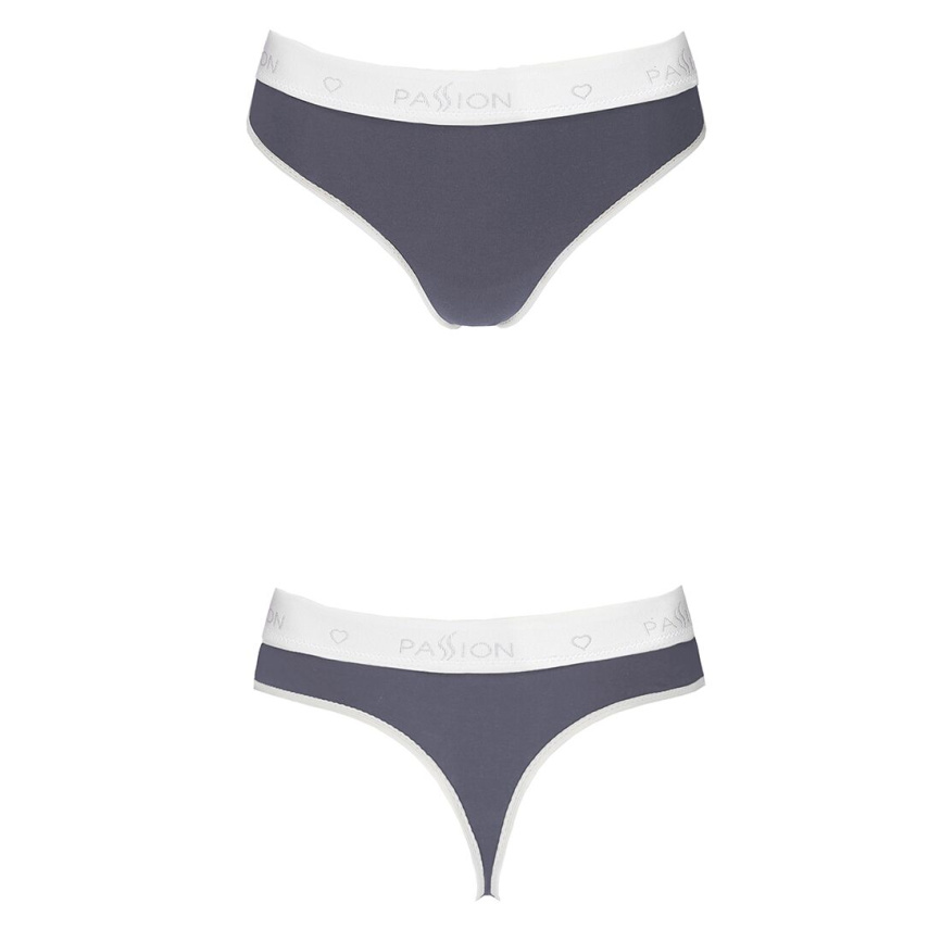 Спортивні трусики-стрінги Passion PS007 PANTIES dark grey, L фото 4