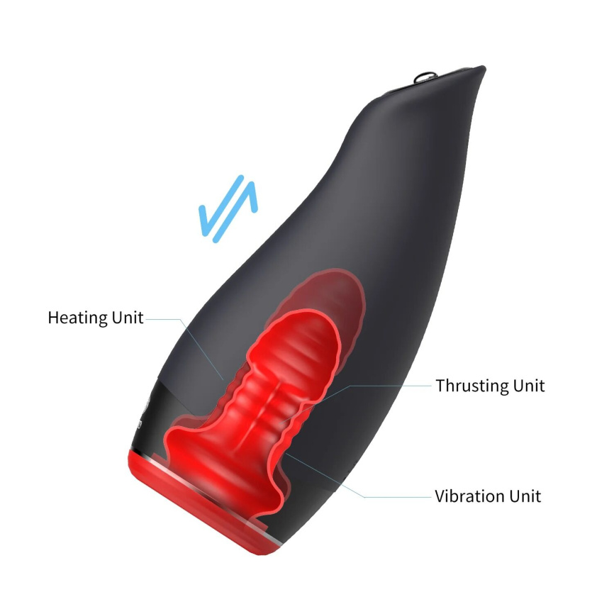 Мастурбатор Otouch Pleasure Engine, 7 режимів вібрації, 5 режимів фрикцій, підігрів, джойстик фото 7