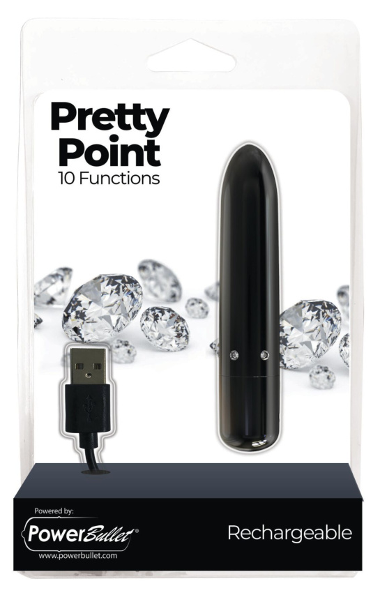 Віброкуля PowerBullet - Pretty Point Rechargeable Bullet Black фото 6