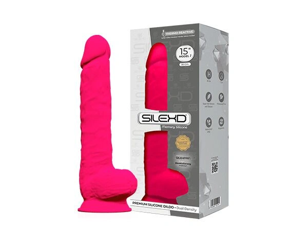 Фаллоимитатор SilexD Kingston Pink (MODEL 15in), двухслойный, силикон+Silexpan, диаметр 7 см фото 2