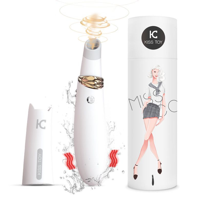 Вакуумний стимулятор з вібрацією KISTOY Miss CC White, можна використовувати як вібратор, діам.3,6см фото 10