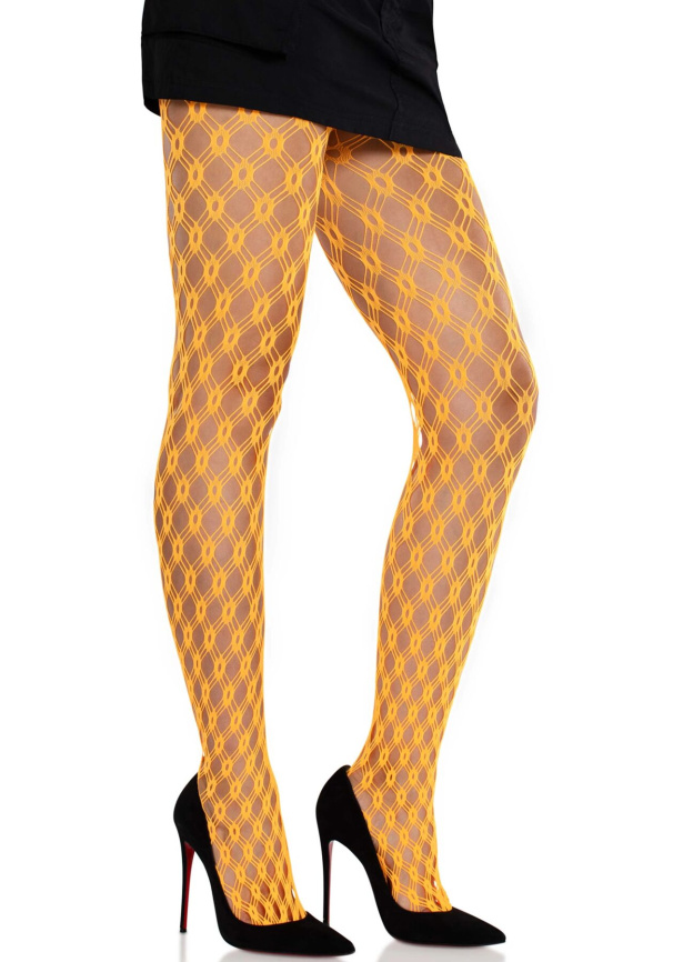 Колготки Leg Avenue Eyelet Net Tights Neon Orange One Size фото 4