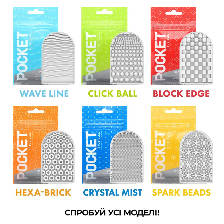 Мастурбатор TENGA Pocket Block Edge фото 7