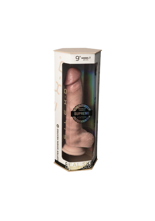 Фалоімітатор SilexD Tomas Premium Real Skin Flesh (9in MODEL 1), ультрареалістик, діаметр 5 см фото 7