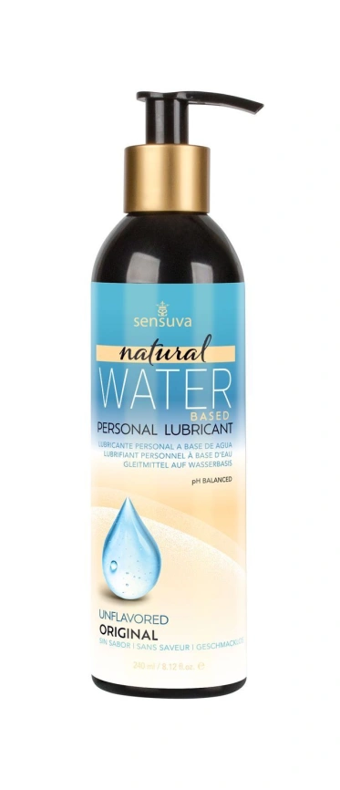 Лубрикант на водной основе Sensuva - Natural Water-Based (240 мл), без глицерина и парабенов фото 2