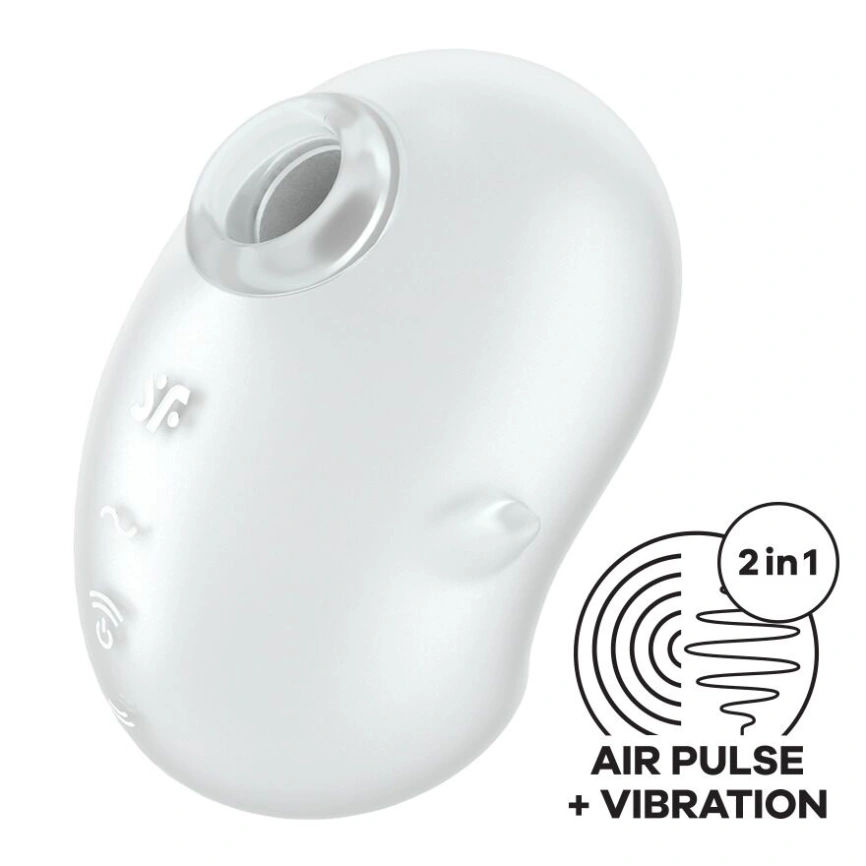 Вакуумный клиторальный стимулятор с вибрацией Satisfyer Cutie Ghost White фото 1