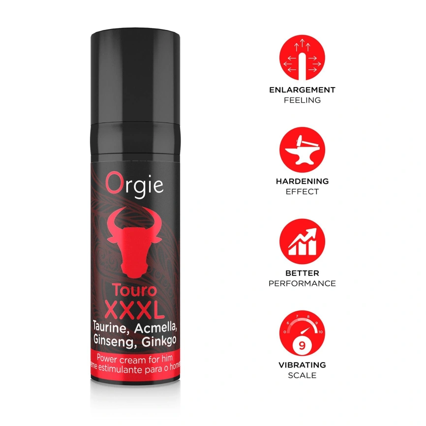 Крем для усиления эрекции Orgie Touro XXXL Power Cream, 15 мл (мятая упаковка!!!) фото 4