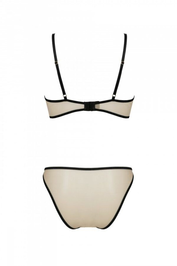 Комплект Passion LORINA SET, XXL/XXXL, beige, бюстгальтер та трусики фото 4
