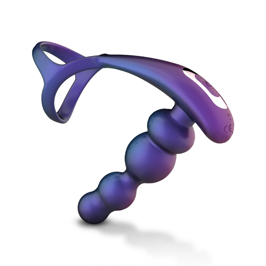 Анальний вібратор з ерекційним кільцем Hueman - Stellar Force Anal Beads with Cockring фото 4