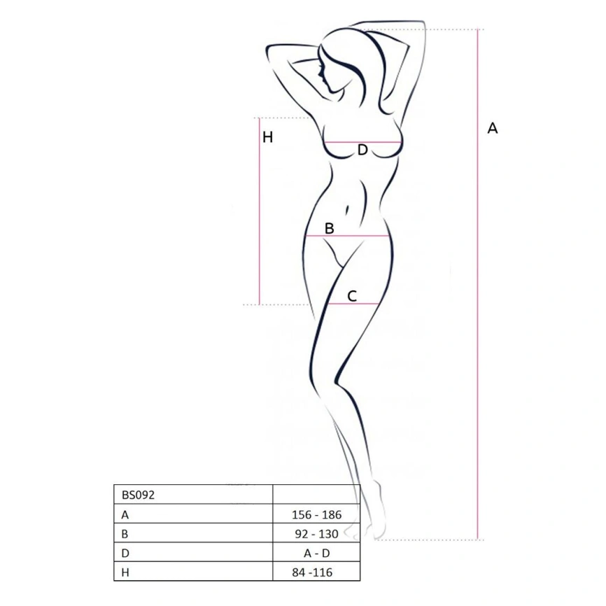 Бодистокинг-платье с открытой грудью Passion BS092 red фото 12