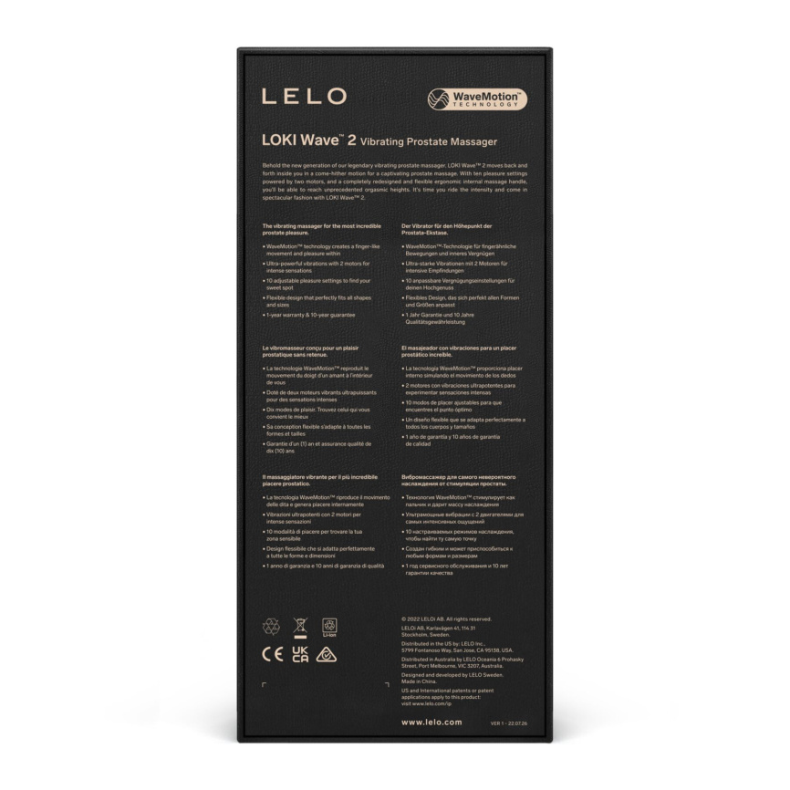 Масажер простати LELO Loki Wave 2 Black, 2 мотори, манливий рух + вібрація фото 5