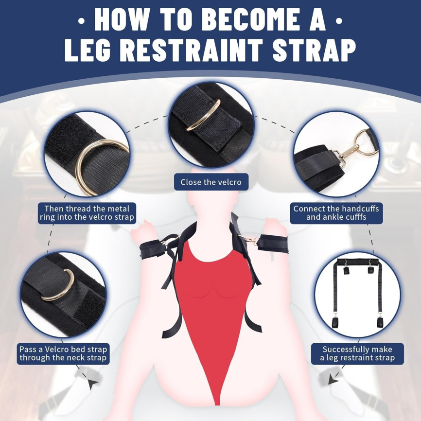 БДСМ-набір LOCKINK YEAHWOW Bed Restraint set фото 6