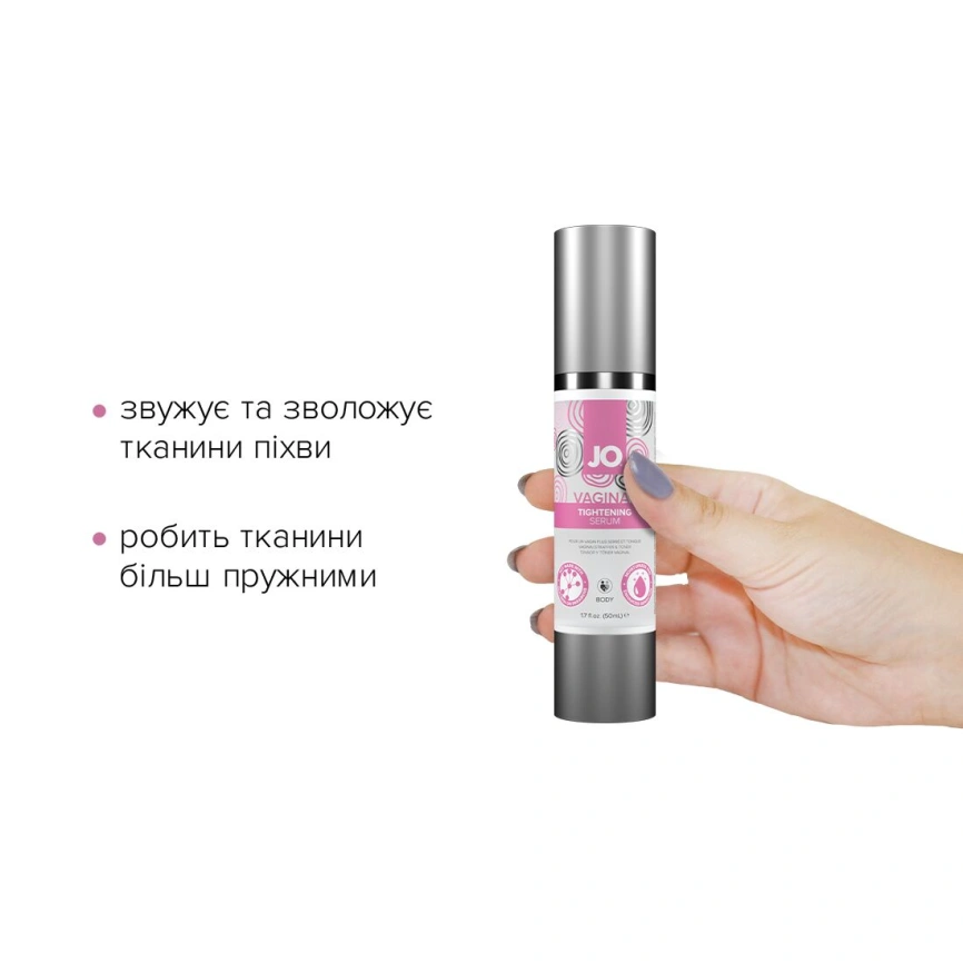 Гель для сужения влагалища JO Vaginal Tightening Serum (50 мл) с охлаждающе-вибрирующим эфф. фото 2