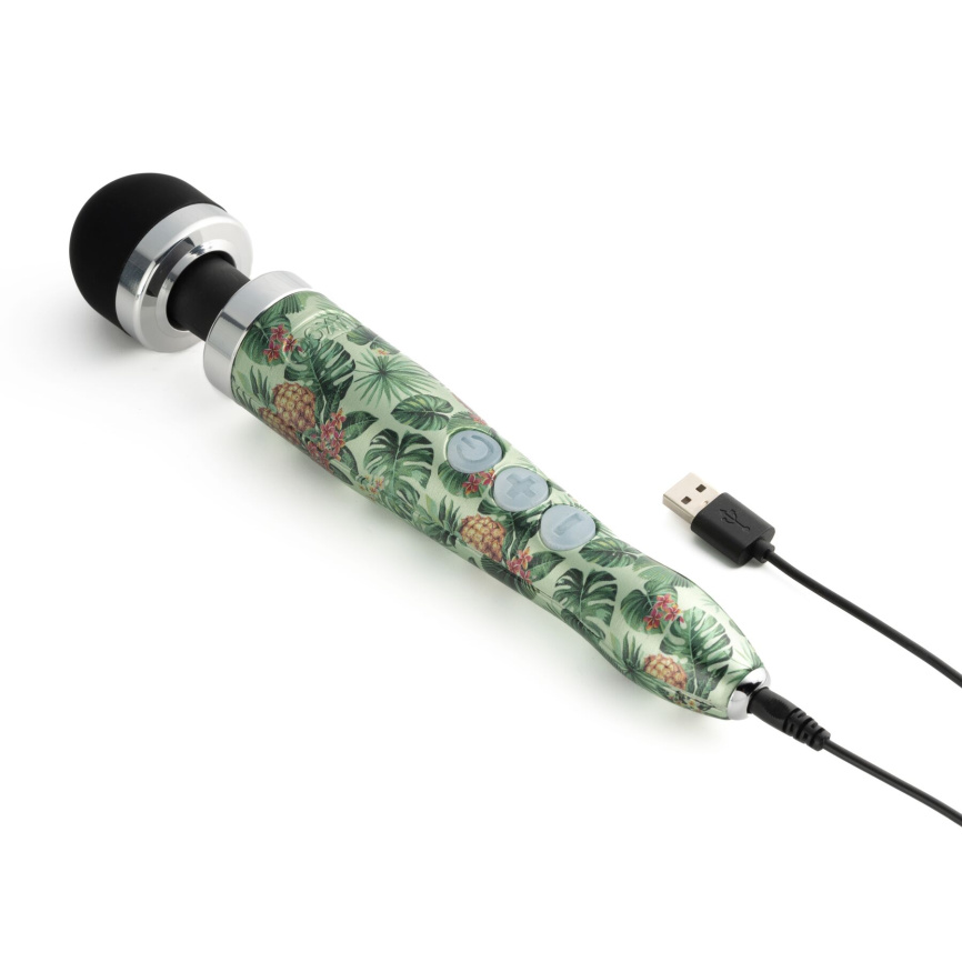 Вібромасажер DOXY Die Cast 3R - PINEAPPLE, дуже потужний, перезаряджуваний, металевий корпус фото 3