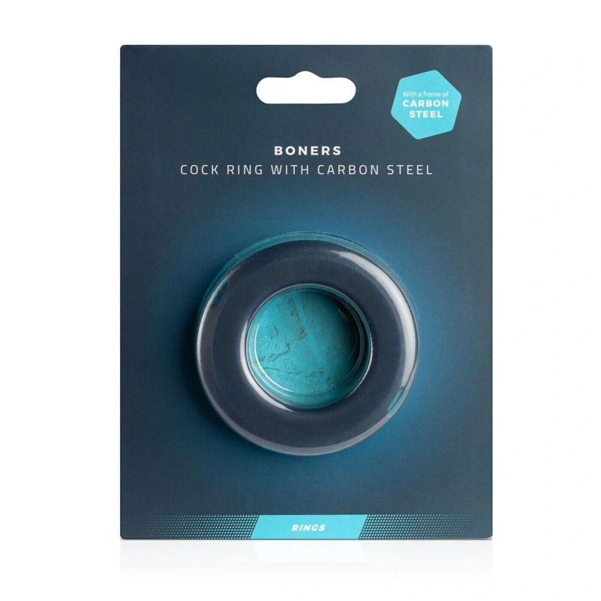 Эрекционное кольцо Boners Cock Ring With Steel Core, стальные вставки, внутренний диаметр 3,7 см фото 3