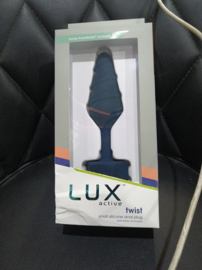 Анальна пробка Lux Active Twist Plug Small Blue (м'яте паковання!!!) фото 2