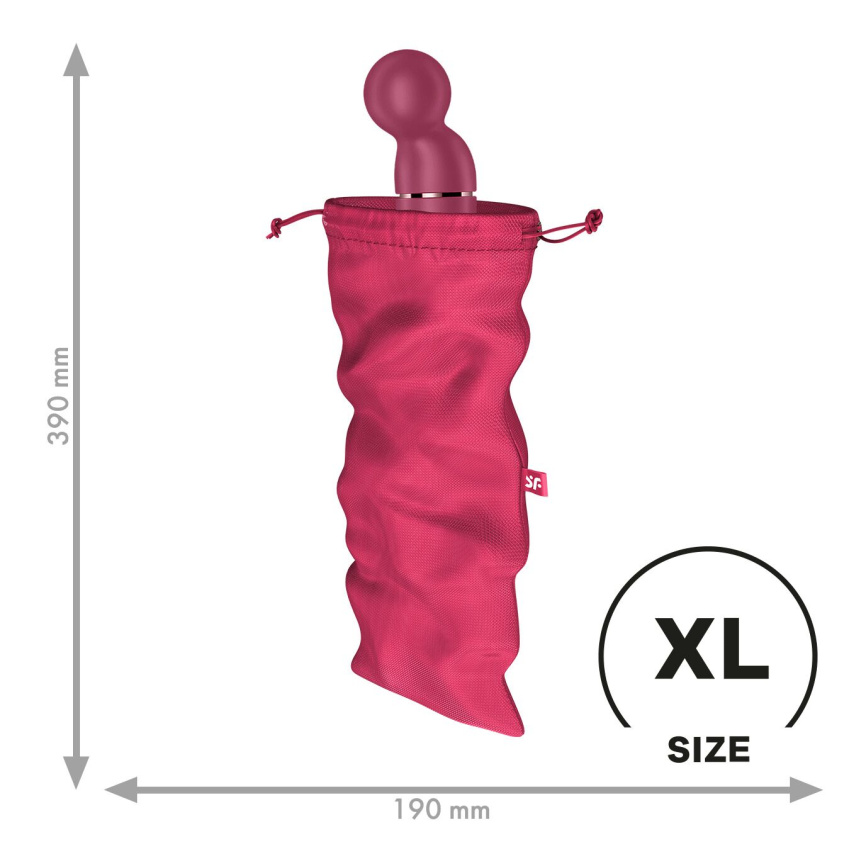 Мішечок для секс-іграшок Satisfyer Treasure Bag XL, рожевий, на шнурку фото 1