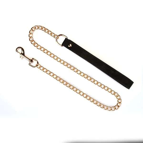 Нашийник з повідцем Liebe Seele Boudoir Amor Collar with Leash Black, три кільця фото 8