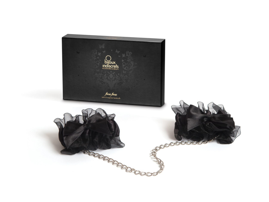Наручники Bijoux Indiscrets - Frou Frou Organza handcuffs, атлас і органза, подарункове паковання фото 1