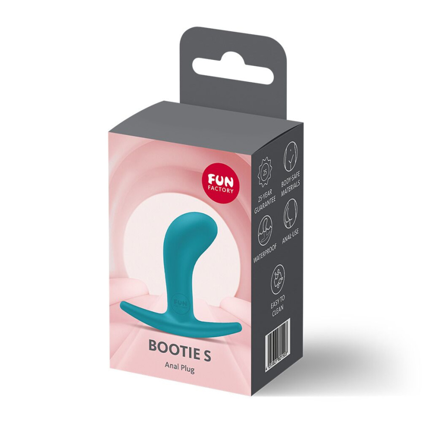 Анальна пробка Fun Factory BOOTIE S Aquamarine, діаметр 2,8 см, тонкий обмежувач фото 4