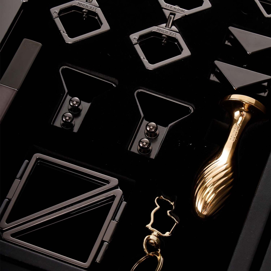 БДСМ-набір LOCKINK All-in-1 BDSM Play Kit, чорний, ремені, маска, кляпи, анальні пробки, свічки фото 6
