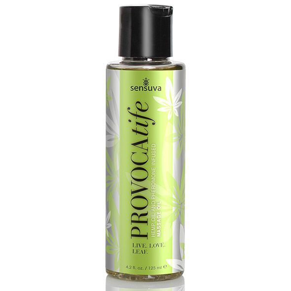Масажна олія Sensuva: Provocatife Hemp Oil Infused Massage (125 мл) з феромонами і олією конопель фото 1
