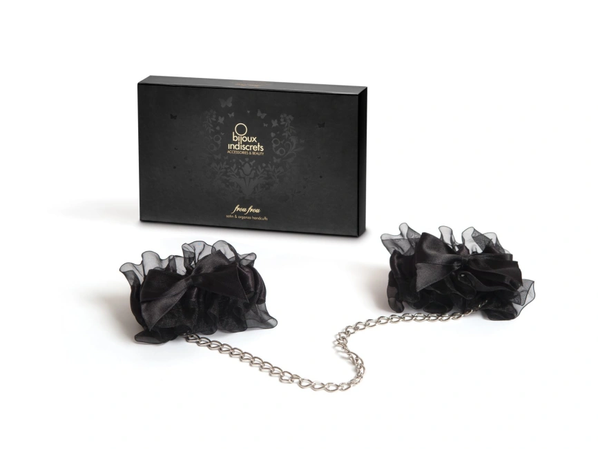 Наручники Bijoux Indiscrets - Frou Frou Organza handcuffs, атлас и органза, подарочная упаковка фото 1